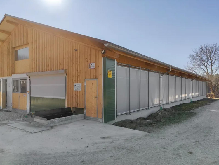 Exterior view of a cowshed