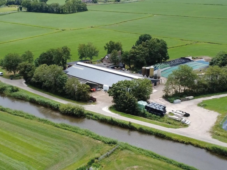 Drone photo of the Vans family stable