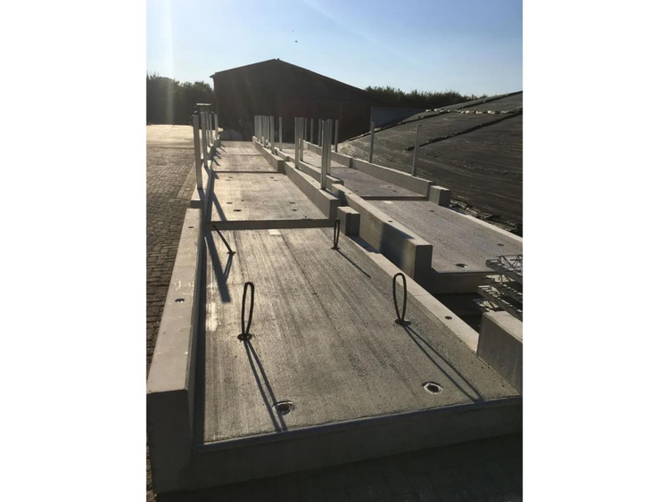 Exterior view of the concrete structure of the feedstar feed conveyor belt