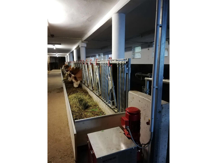 Image of the feedstar winch in a cowshed