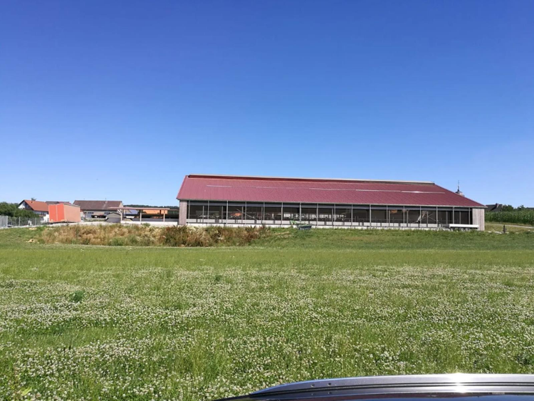 Exterior view of the Steiner family stable