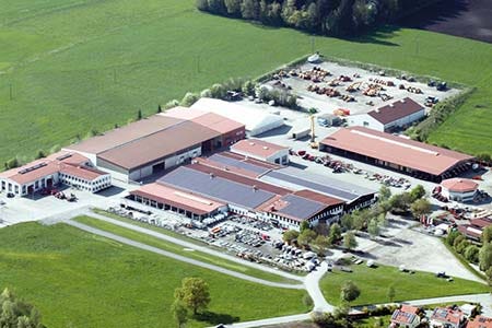Drone picture of the headquarter of the EDER GmbH in Tuntenhausen