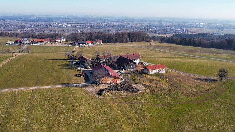Drohnenfoto des Betriebs Hermann
