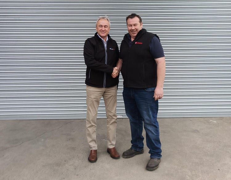 Georg Pfeilschifter (Feedstar Geschäftsführer) und Tim Gibson