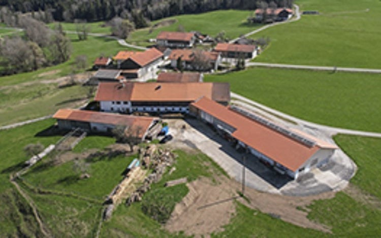 Photo drone de l’exploitation Erhard
