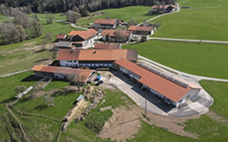 Drone picture of the farm Erhard.