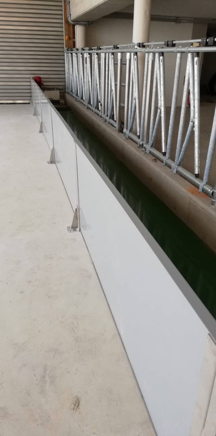 Stall bild von innen mit Feedstar Futterband